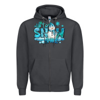 Smoke up to snow good winter snowman Zipper Hoodie - MaliasSmallBusiness