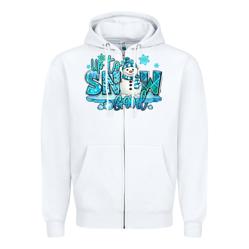 Up To Snow Good Winter Snowman Zipper Hoodie by MaliasSmallBusiness | Teevron