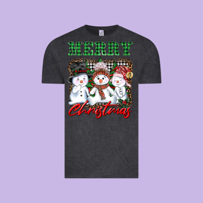 Merry Christmas Snowman Vintage Tee Designed By Adodesignshop