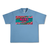Pebble Blue pink roses mama of girls license plate Urban Heavy Tee - Artiststas