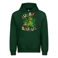 Forest Green Lucky Saurus Urban Hoodie - CowGirlArtShop