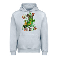 Heather Grey Lucky Saurus Urban Hoodie - CowGirlArtShop