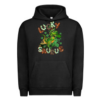 Pigment Black Lucky Saurus Urban Hoodie - CowGirlArtShop