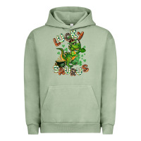 Pigment Oil Green Lucky Saurus Urban Hoodie - CowGirlArtShop