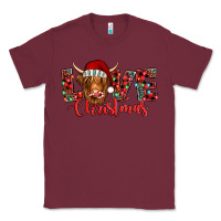 Burgundy love christmas highland cow and turquoise gemstone Classic Tee - Jasminsmagicworld