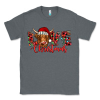 Charcoal Heather love christmas highland cow and turquoise gemstone Classic Tee - Jasminsmagicworld