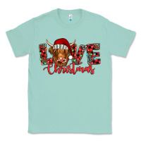 Seafoam love christmas highland cow and turquoise gemstone Classic Tee - Jasminsmagicworld