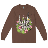 Chestnut skeleton flowers Long Sleeve Tee - MaliasSmallBusiness