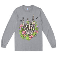 Skeleton Flowers Long Sleeve Tee | Teevron