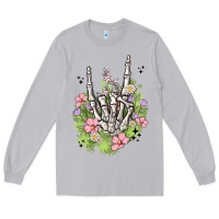 Moon Dust skeleton flowers Long Sleeve Tee - MaliasSmallBusiness