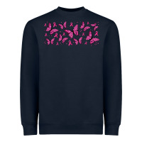 Navy breast cancer butterflies Heavyweight Sweatshirt - Jasminsmagicworld