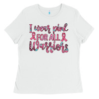 White i wear pink for all warriors Ladies Tee - JahusDesignShop