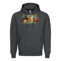 Smoke gobble with thanksgiving turkeys Zipper Hoodie - MaliasSmallBusiness