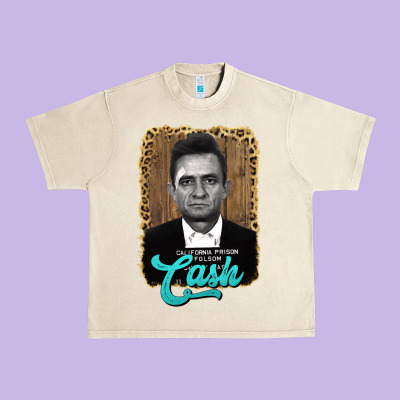 Johnny Cash Urban Heavy Tee Designed By Adodesignshop