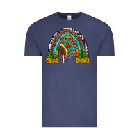 Vintage Denim indian headdress cactus and sunflowers rainbow Vintage Tee - Artiststas