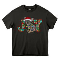 Asphalt french bulldog christmas joy Heavy Core Tee - RanaPortraitStore