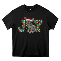Black french bulldog christmas joy Heavy Core Tee - RanaPortraitStore