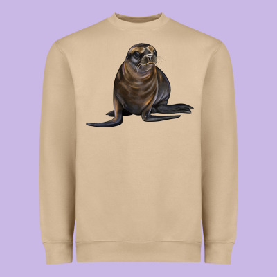 Sea Lion Illustrations Heavyweight Sweatshirt Designed By Lillyallendesigns