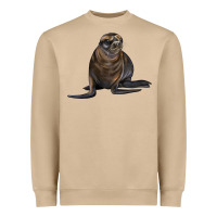 Mushroom Sea Lion Illustrations Heavyweight Sweatshirt - LillyAllenDesigns
