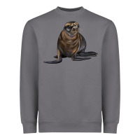 Storm Sea Lion Illustrations Heavyweight Sweatshirt - LillyAllenDesigns