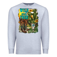 Heather Grey wild and free cowgirl boots Premium Sweatshirt - RanaPortraitStore