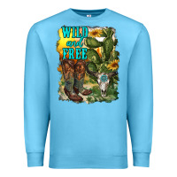 Ocean Blue wild and free cowgirl boots Premium Sweatshirt - RanaPortraitStore