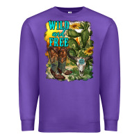 Purple wild and free cowgirl boots Premium Sweatshirt - RanaPortraitStore
