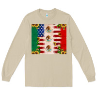 Mushroom American flag mexico flag sunflower cactus Long Sleeve Tee - JahusDesignShop
