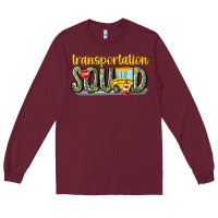 Burgundy transportation squad Long Sleeve Tee - MaliasSmallBusiness