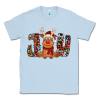 Dusty Blue joy christmas reindeer Classic Tee - Jasminsmagicworld