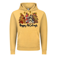 Vintage Mustard happy holidays Vintage Hoodie - JahusDesignShop