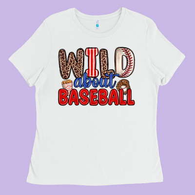 Wild About Baseball Ladies Tee Designed By Zillion Design Studio