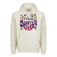 Oatmeal Heather Candy Monster Premium Hoodie - texasbilliewilder