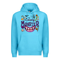 Ocean Blue Candy Monster Premium Hoodie - texasbilliewilder