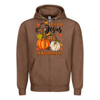 Chestnut fall for jesus he never leaves Zipper Hoodie - MaliasSmallBusiness