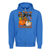 True Royal fall for jesus he never leaves Zipper Hoodie - MaliasSmallBusiness