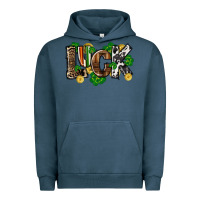 Pigment Midnight Navy Western luck St. Patrick's Day Urban Hoodie - CowGirlArtShop