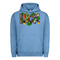 Pigment Pebble Blue Western luck St. Patrick's Day Urban Hoodie - CowGirlArtShop