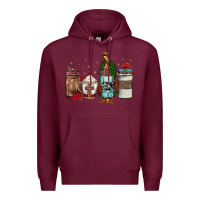 Burgundy our lady of guadalupe coffee Premium Hoodie - JahusDesignShop