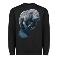 Black Manatee Illustrations Heavyweight Sweatshirt - LillyAllenDesigns