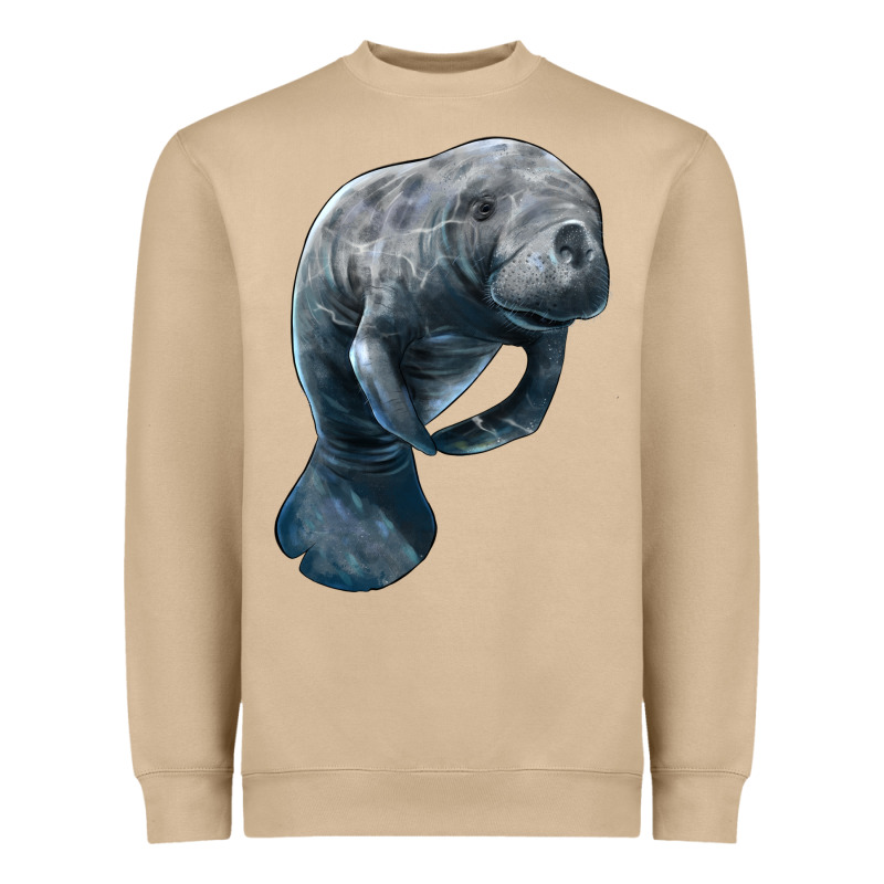 Manatee Illustrations Heavyweight Sweatshirt by LillyAllenDesigns | Teevron