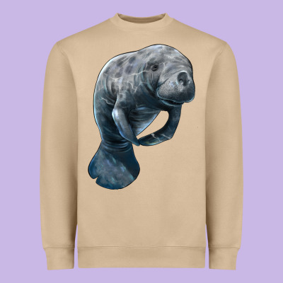 Manatee Illustrations Heavyweight Sweatshirt Designed By Lillyallendesigns