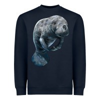 Navy Manatee Illustrations Heavyweight Sweatshirt - LillyAllenDesigns