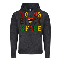 Vintage Black young black and free Vintage Hoodie - Artiststas