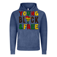Vintage Denim young black and free Vintage Hoodie - Artiststas