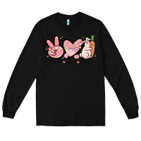 Black peace love easter Long Sleeve Tee - MaliasSmallBusiness