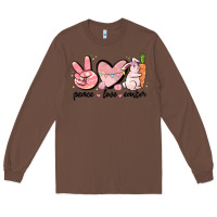 Chestnut peace love easter Long Sleeve Tee - MaliasSmallBusiness