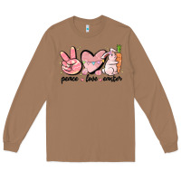 Toasted Coconut peace love easter Long Sleeve Tee - MaliasSmallBusiness