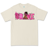 Bone Breast Cancer Brave with Afro Woman Premium Tee - texasbilliewilder