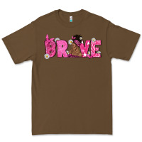 Cacao Breast Cancer Brave with Afro Woman Premium Tee - texasbilliewilder